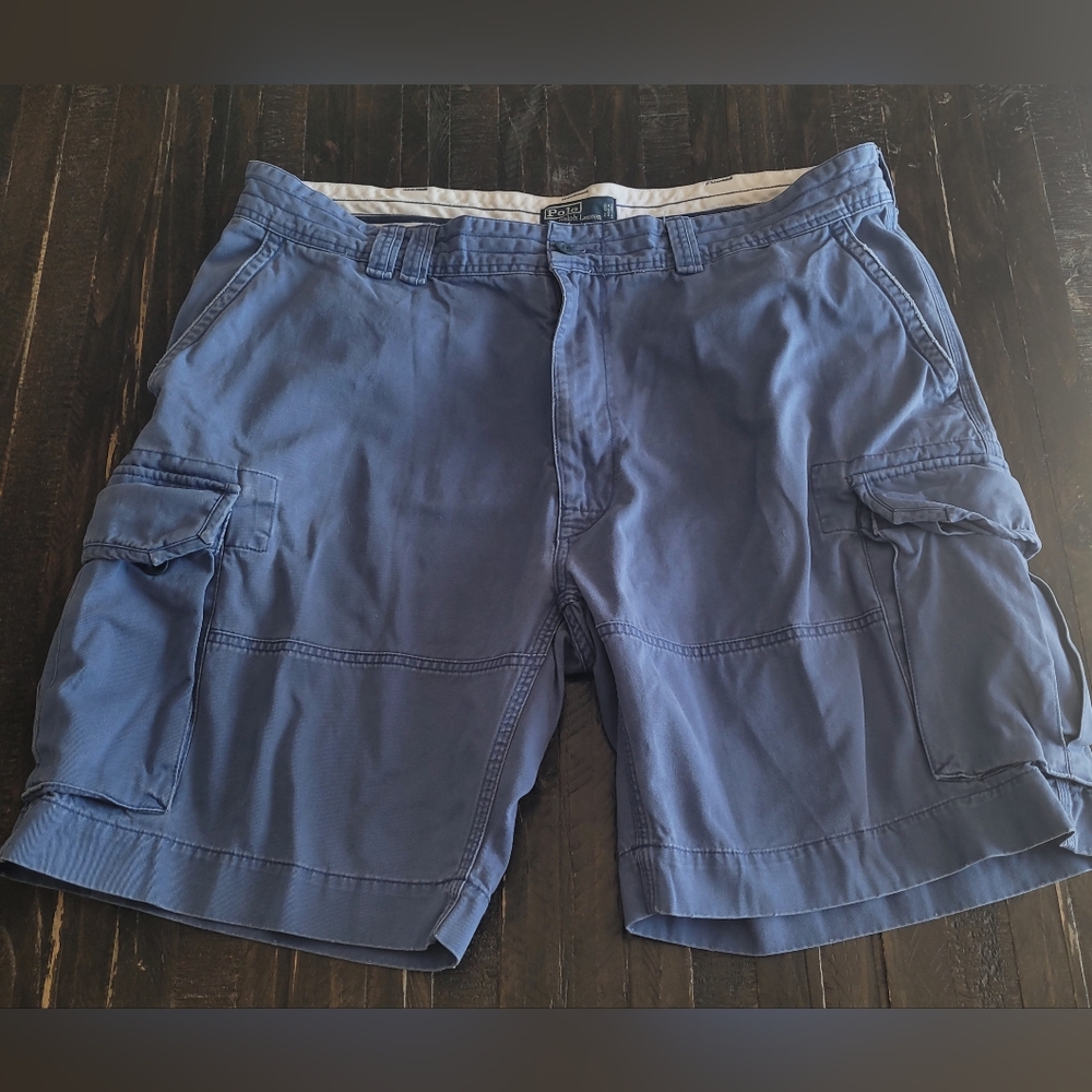 Polo Ralph Lauren Mens Cargo Shorts Flat Front Flap Pockets 100% Cotton 44B